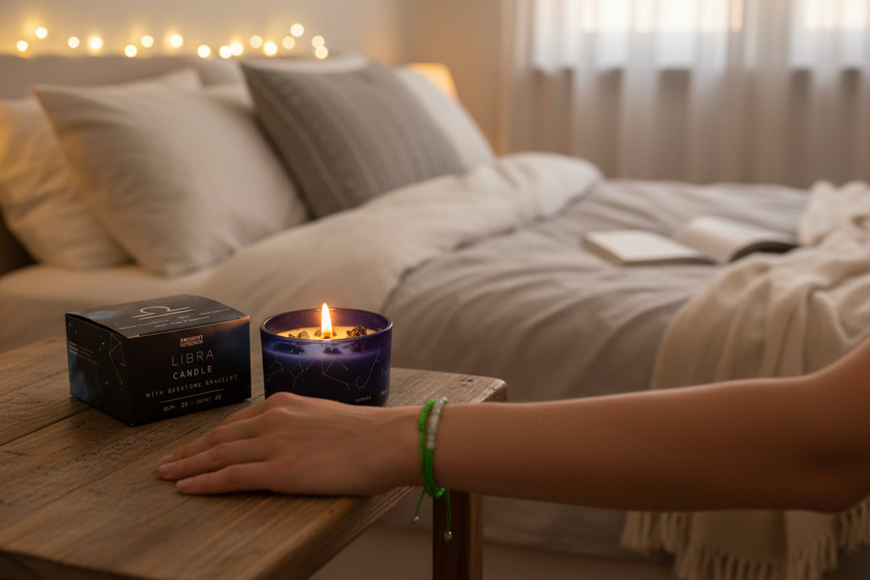 Balance & Harmony Libra Crystal Candle & Bracelet