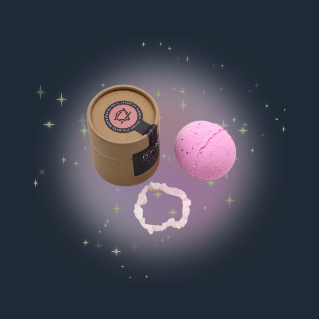Rose Quartz Gem Bracelet Bath Bomb