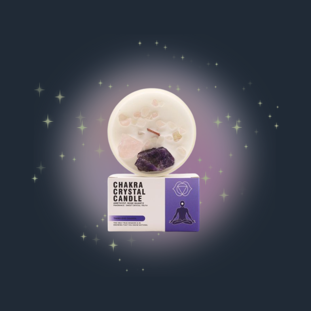 Chakra Crystal Candles - Third Eye Chakra