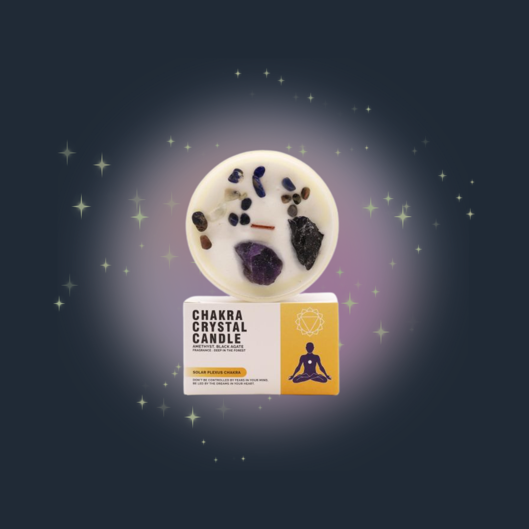 Chakra Crystal Candles - Solar Plexus Chakra