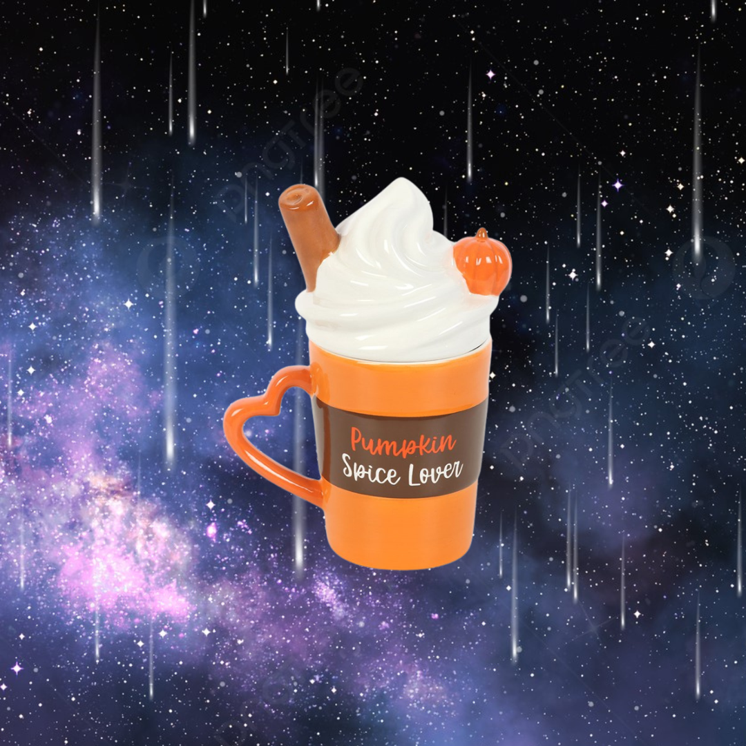 Pumpkin Spice Latte Shaped Lidded Mug