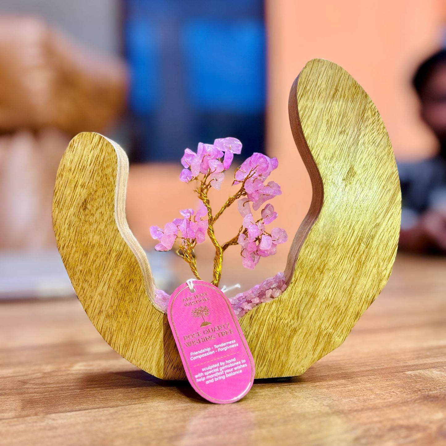 Rose Quartz Love & Harmony Gemstone Tree Garden
