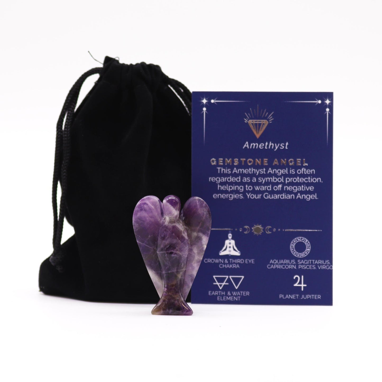 Amethyst Calm & Protection Gemstone Angel