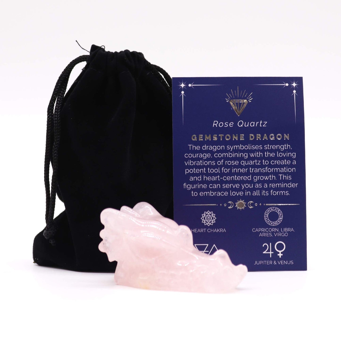 Heart Guardian Dragon Rose Quartz