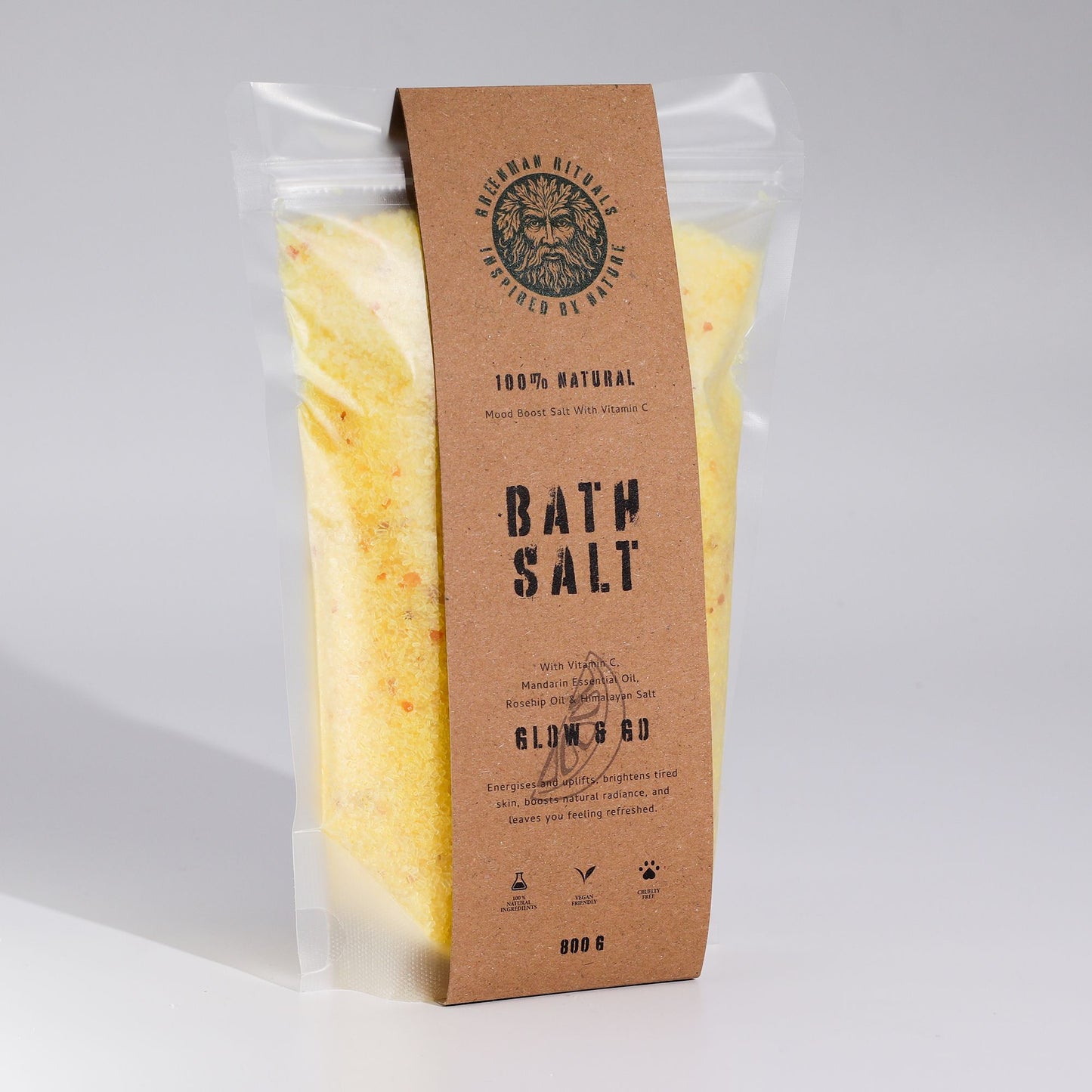 Greenman Rituals Vitamin C & Mandarin Epsom Bath Salt – Glow & Go