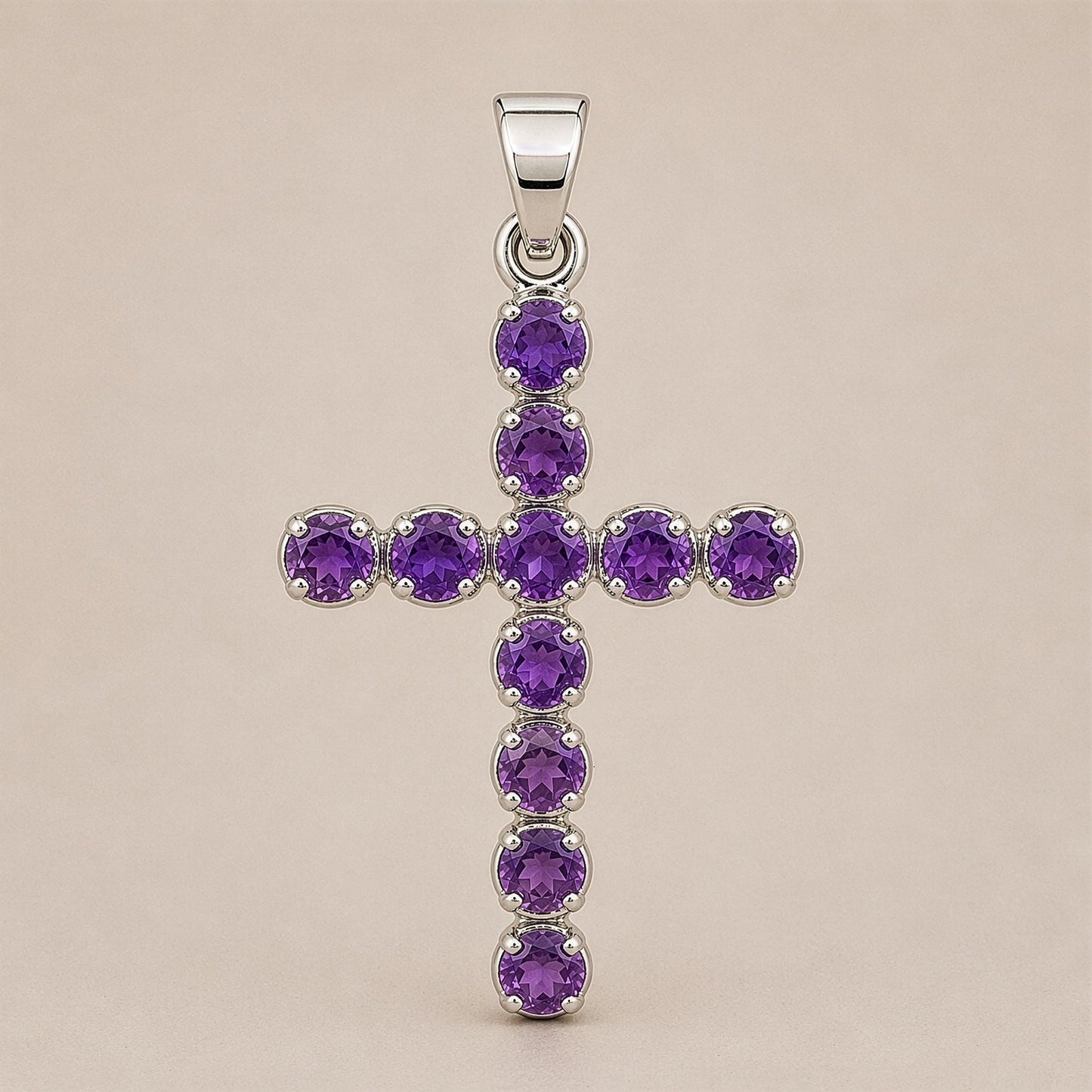 Inner Peace Amethyst Crucifix Pendant