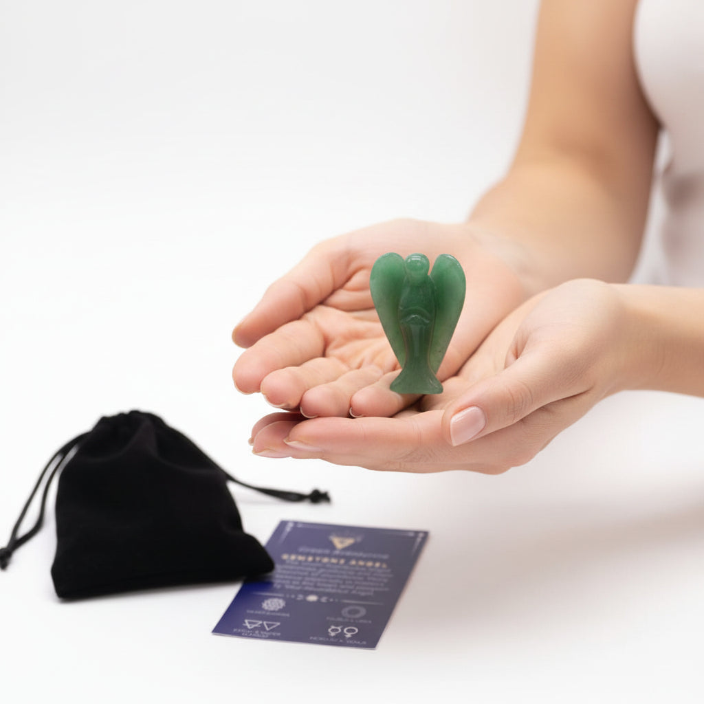 Luck & Growth Angel Crystal - Green Aventurine