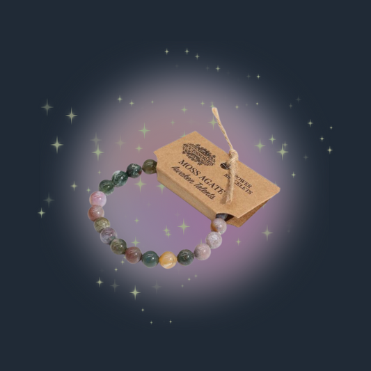 Power Bracelet - Moss Agate