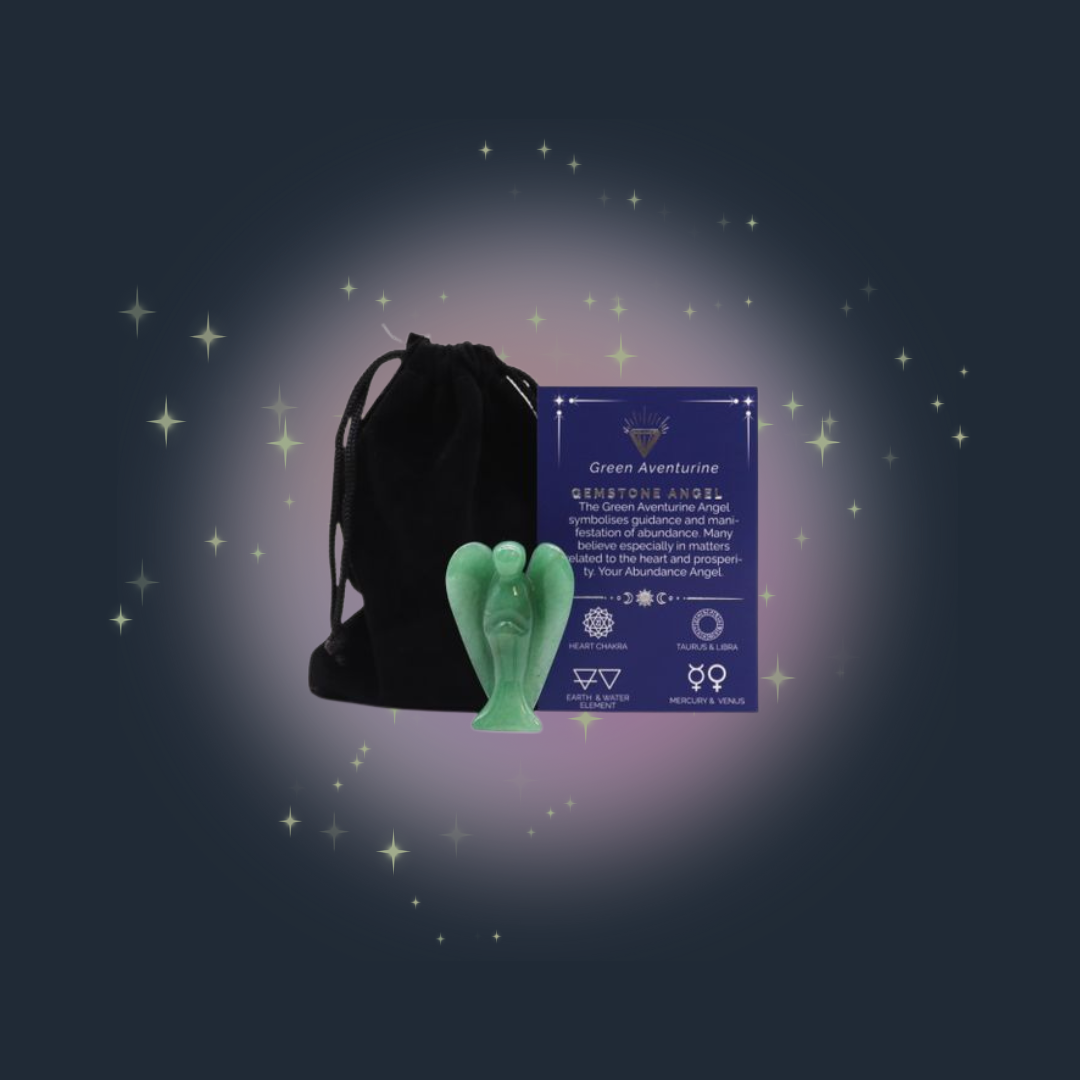 Gemstone Angel - Green Aventurine