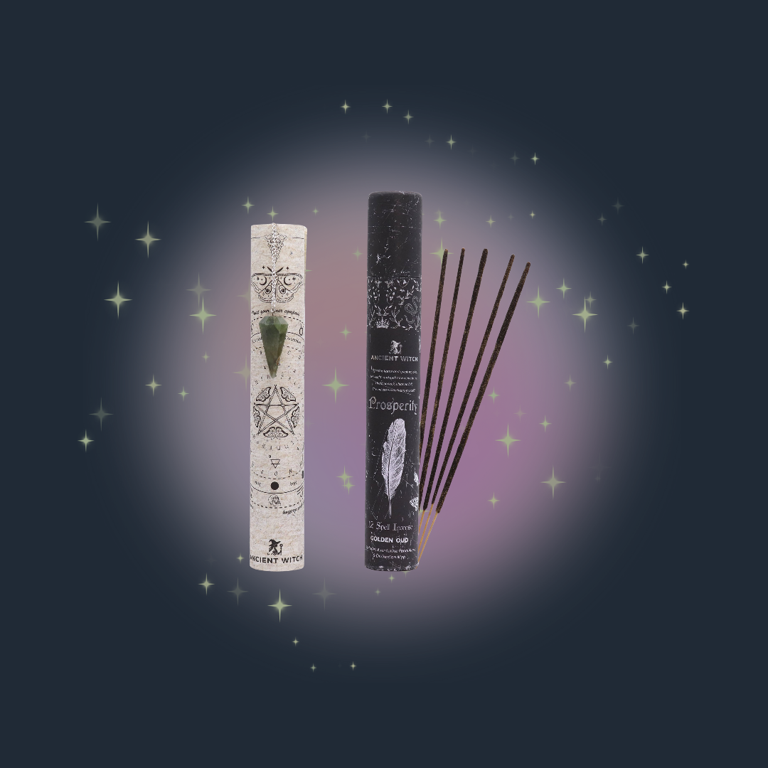 Ancient Witch Spell Incense - Prosperity - Aventurine Pendulum