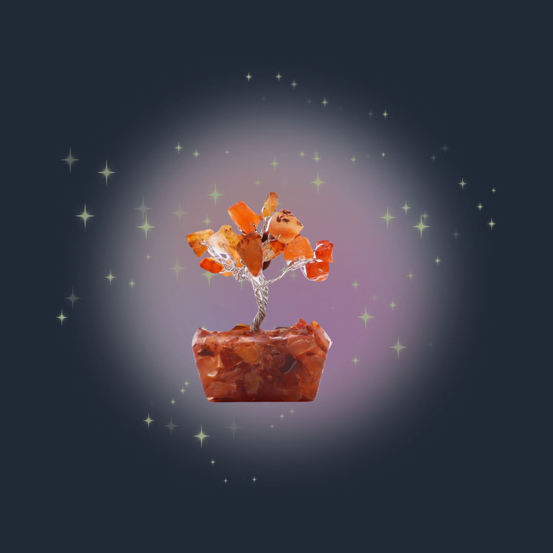 Carnelian Motivation Gemstone Tree