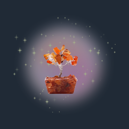 Carnelian Motivation Gemstone Tree