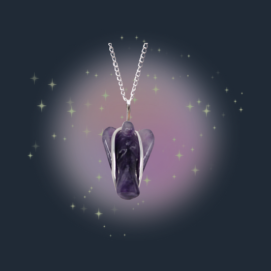 Amethyst Calm & Clarity Guardian Angel Pendant