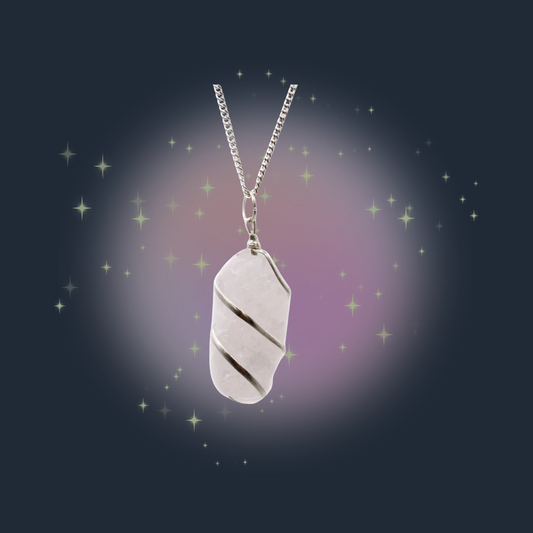 Rose Quartz Love & Healing Wrapped Gemstone Necklace