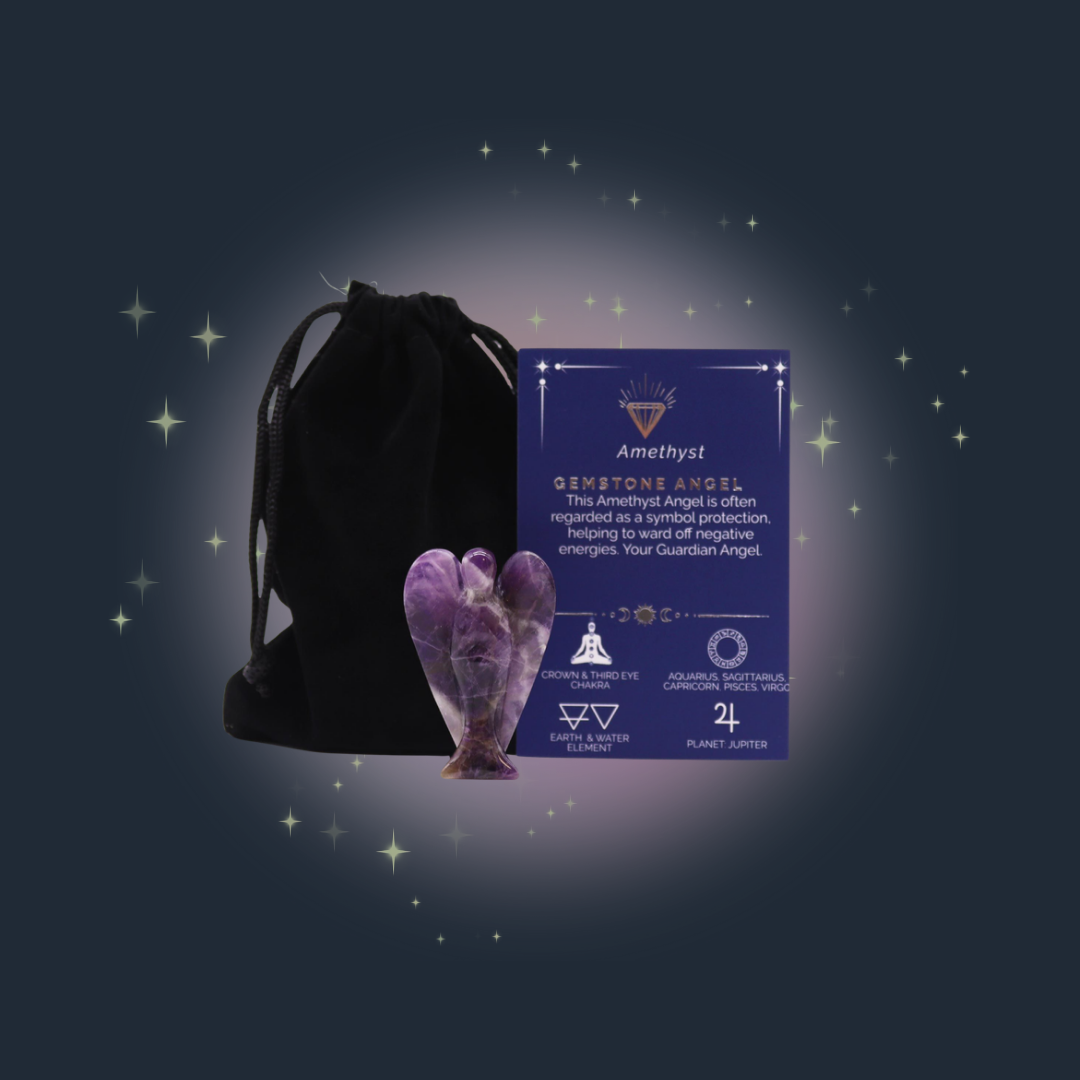 Amethyst Calm & Protection Gemstone Angel