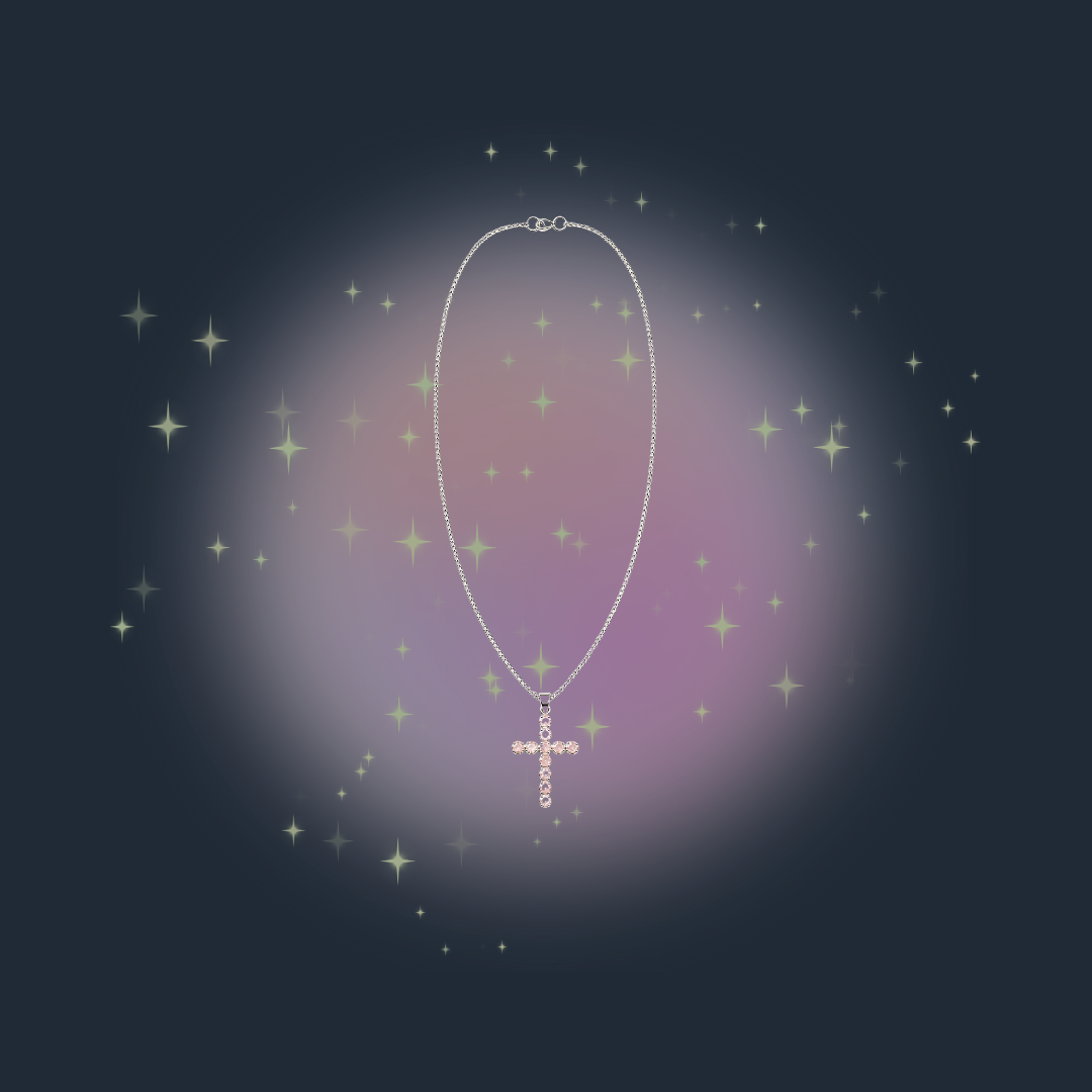 Love & Compassion Rose Quartz Crucifix Pendant