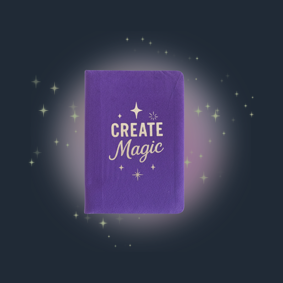 Purple Velvet Notebook - 80 pages - Create Magic