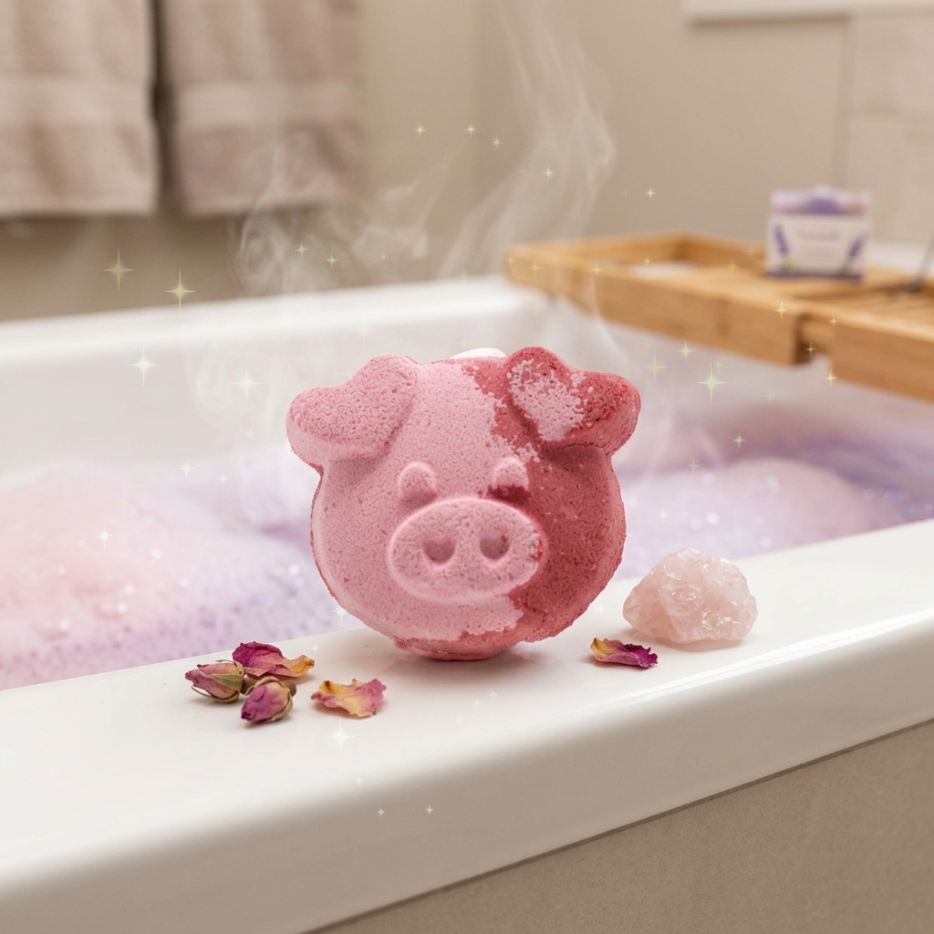 Mini Moonstones Vanilla Cupcake Pig Bath Bomb
