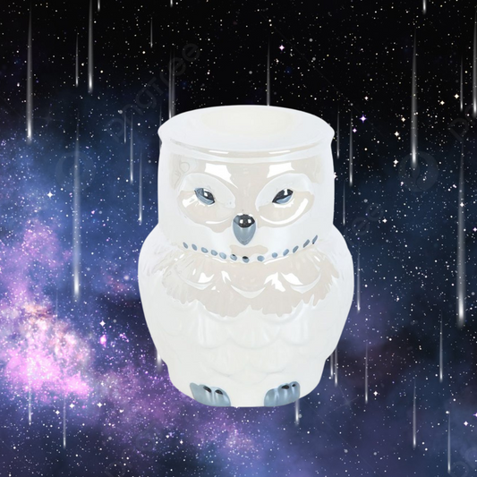 Owl Shaped Iridescent Oil Burner and Wax Warmer