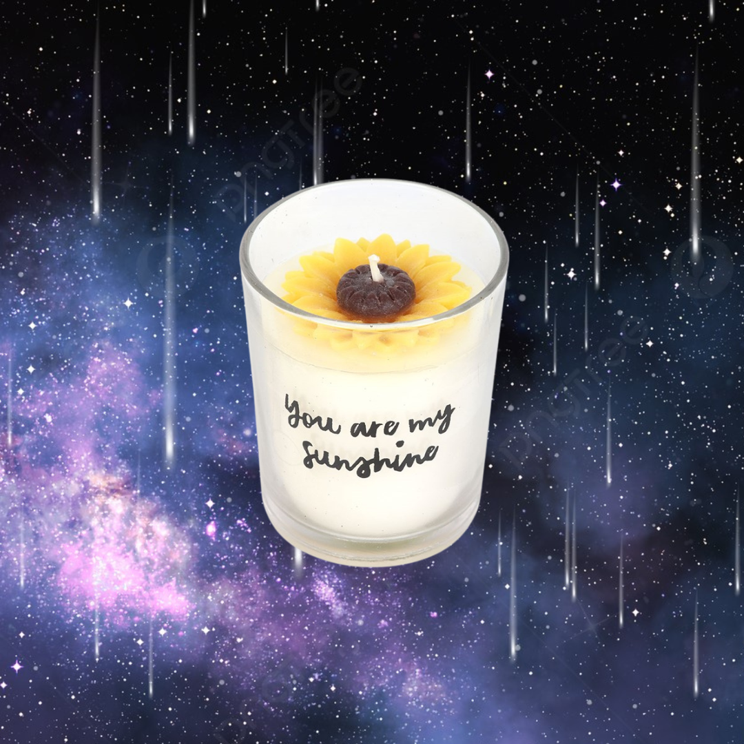 You Are My Sunshine Candle with 3D Sunflower