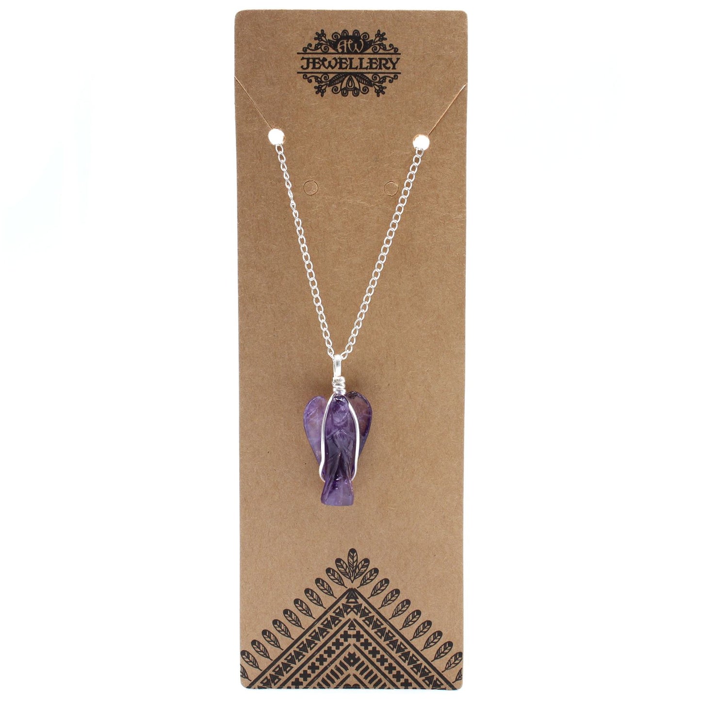 Amethyst Calm & Clarity Guardian Angel Pendant