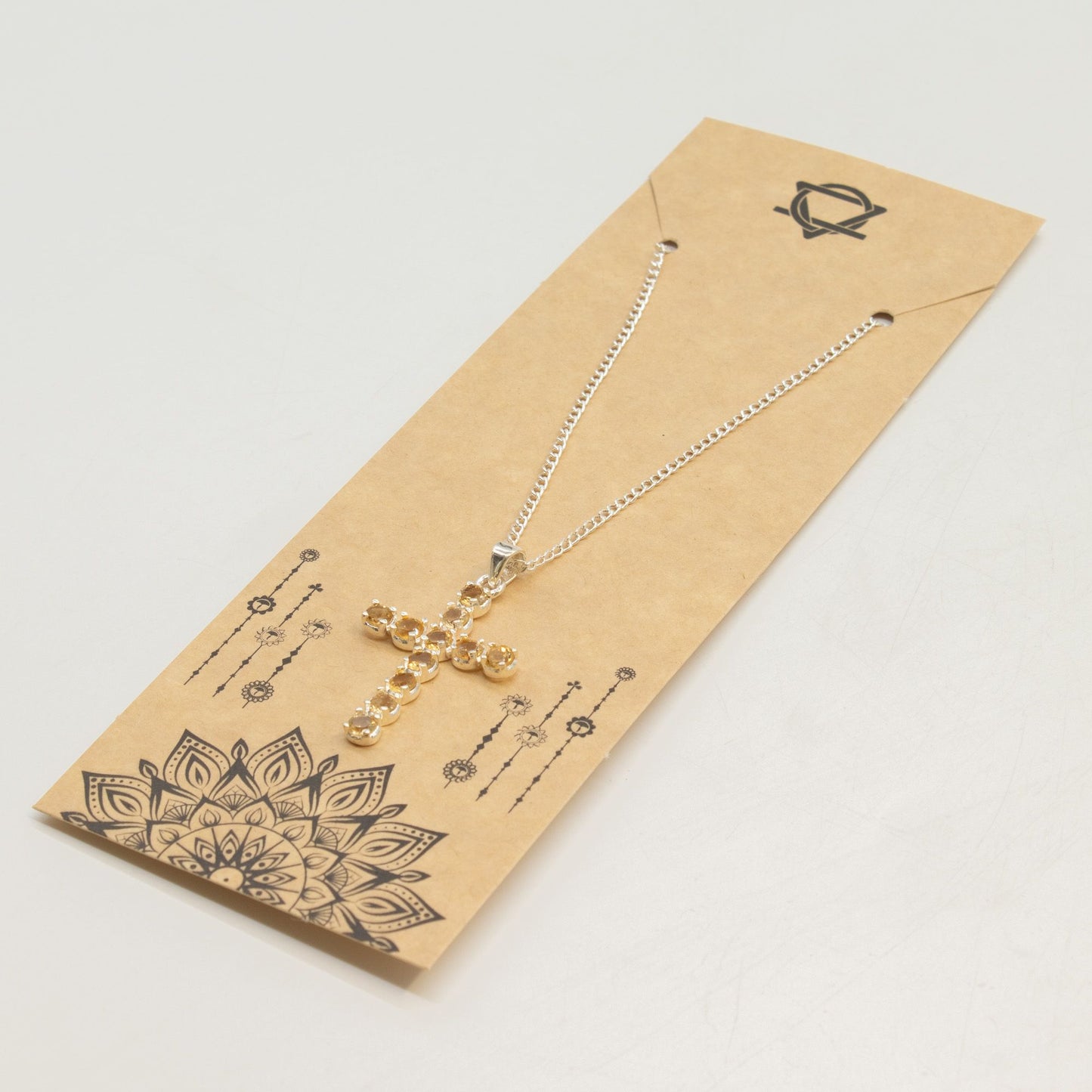 Radiant Citrine Crucifix Pendant