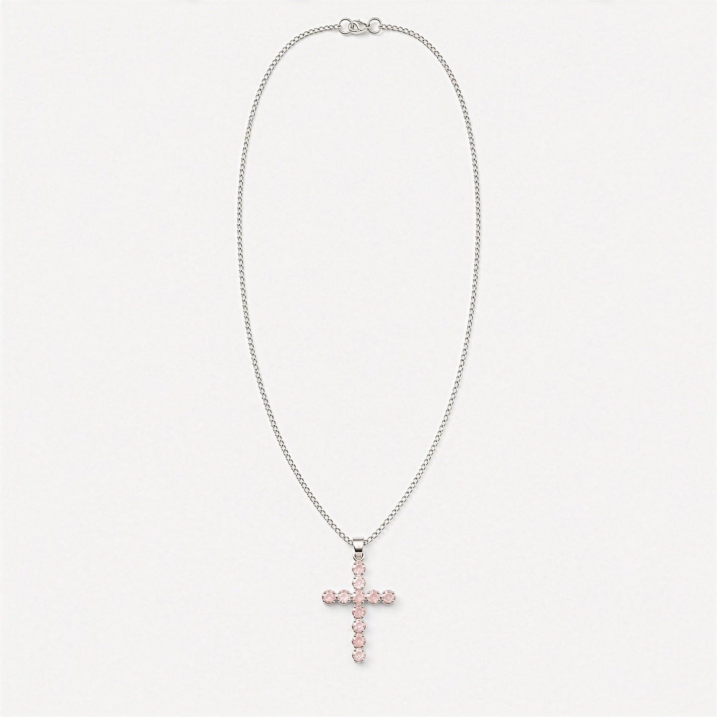 Love & Compassion Rose Quartz Crucifix Pendant