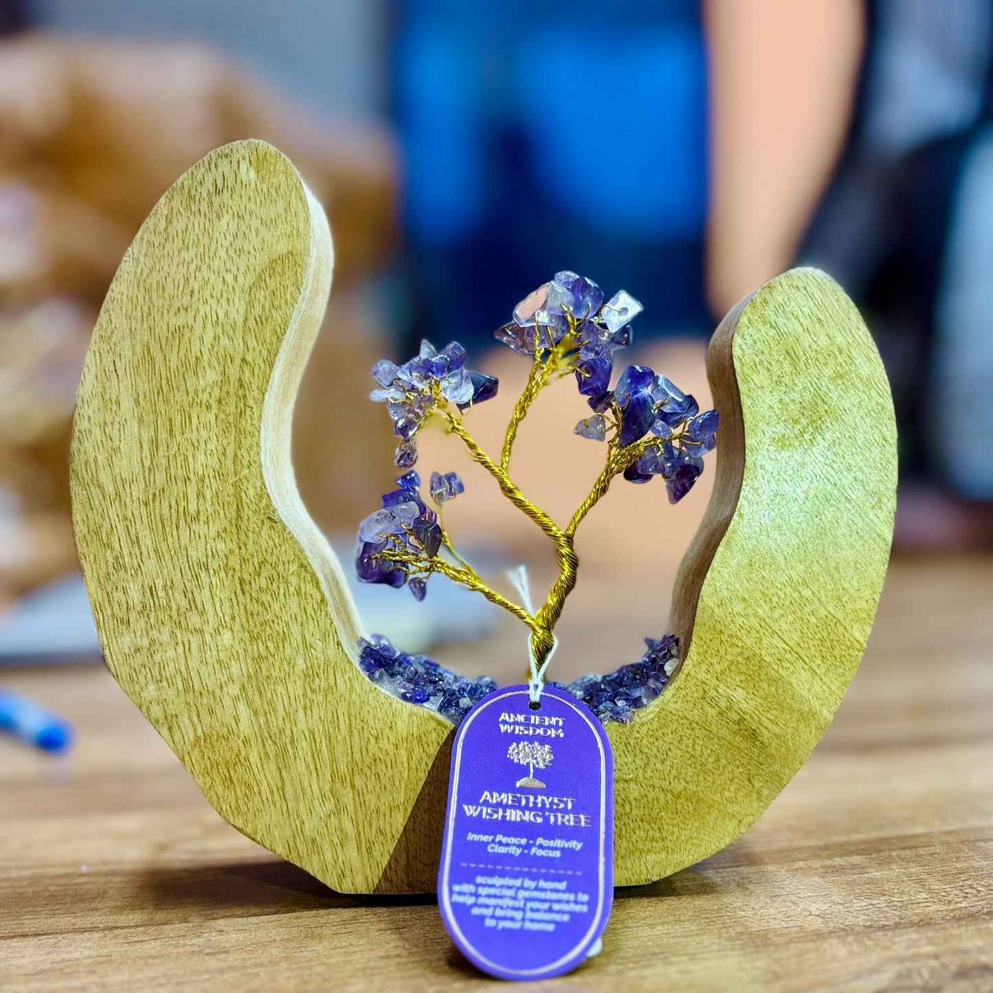Amethyst Calm & Protection Gemstone Tree Garden