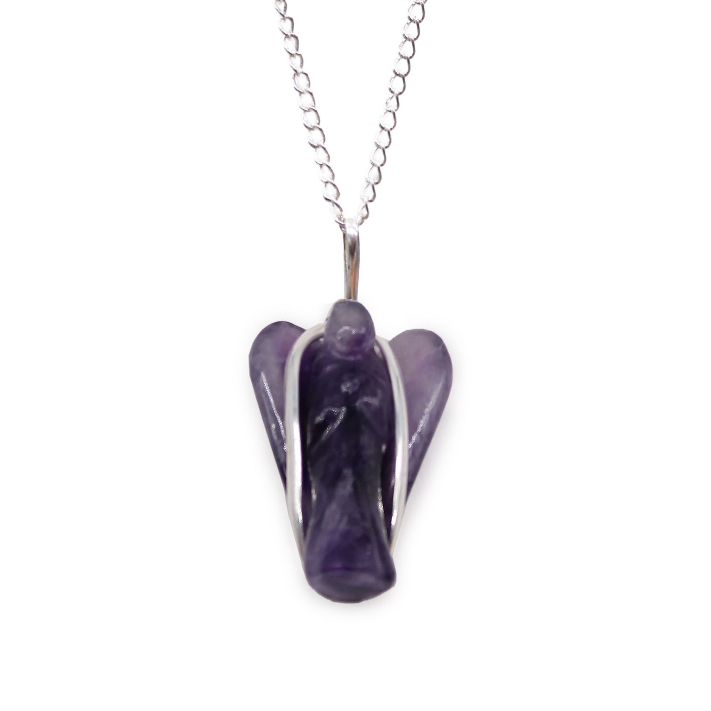 Amethyst Calm & Clarity Guardian Angel Pendant