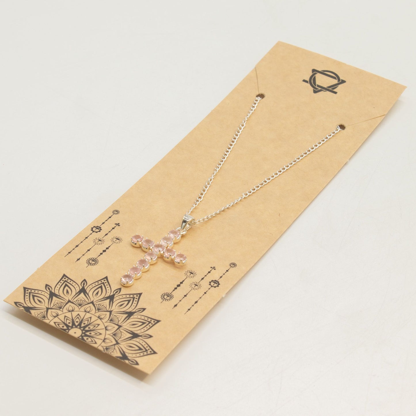 Love & Compassion Rose Quartz Crucifix Pendant