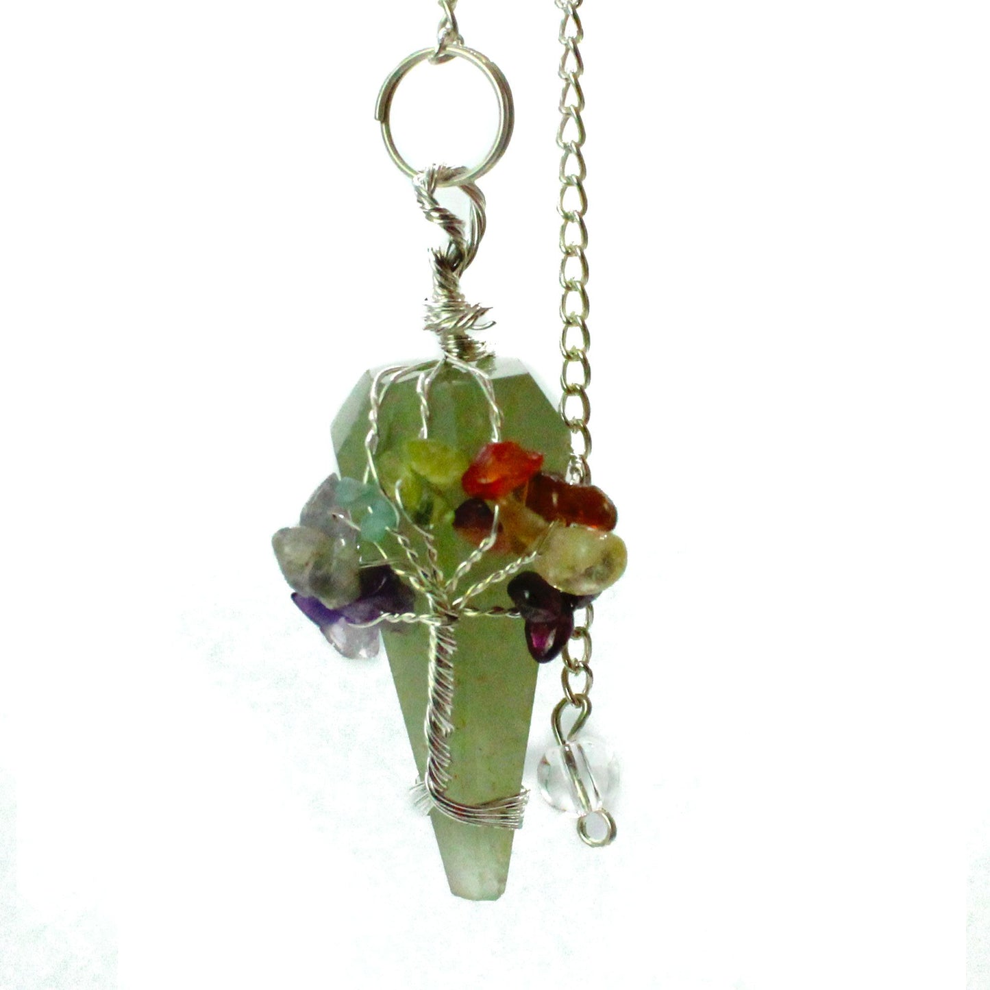 Seven Chakra Green Aventurine Pendulum of Prosperity