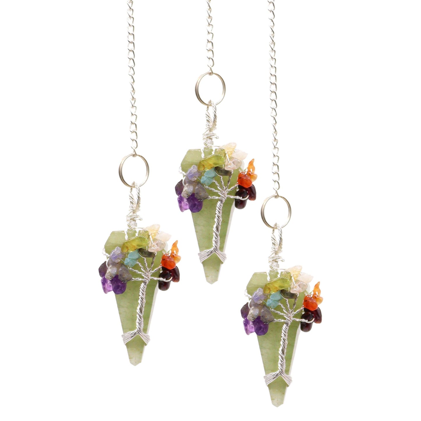 Seven Chakra Green Aventurine Pendulum of Prosperity