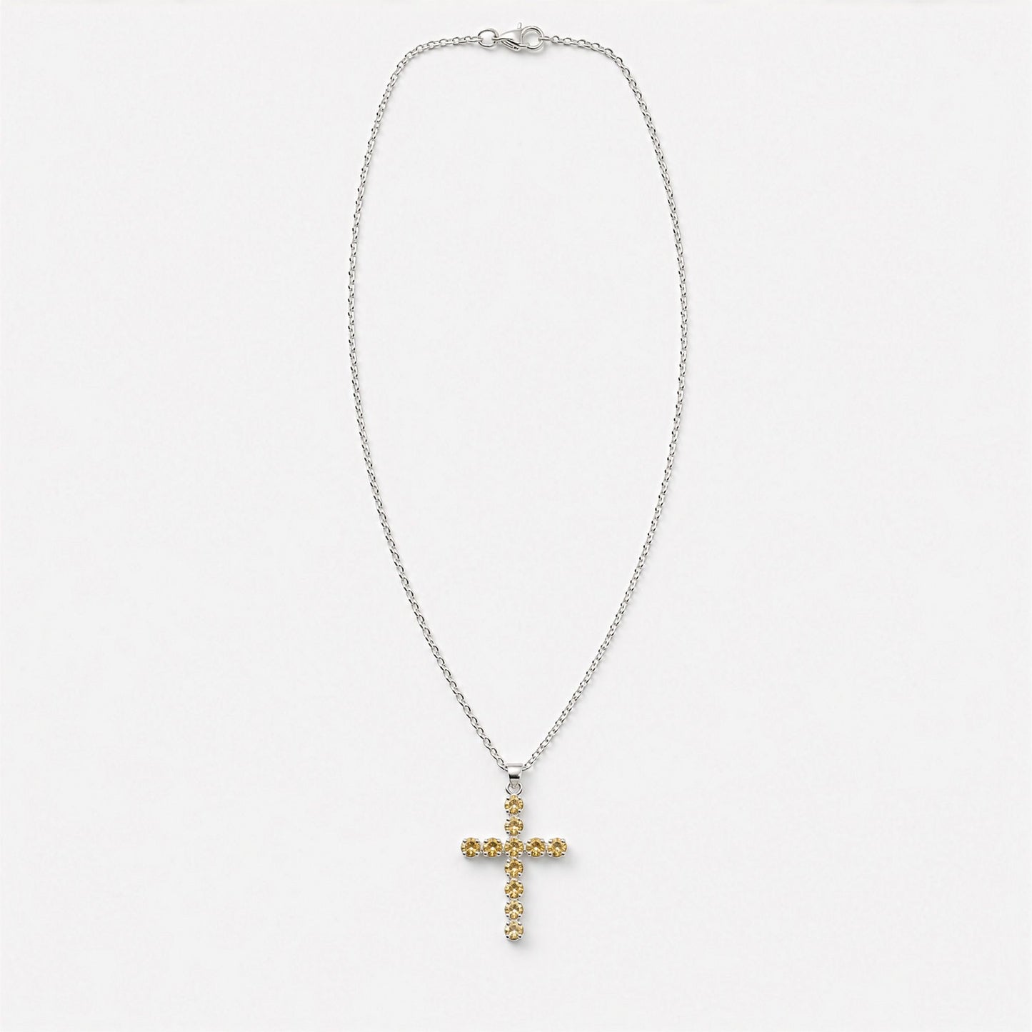 Radiant Citrine Crucifix Pendant