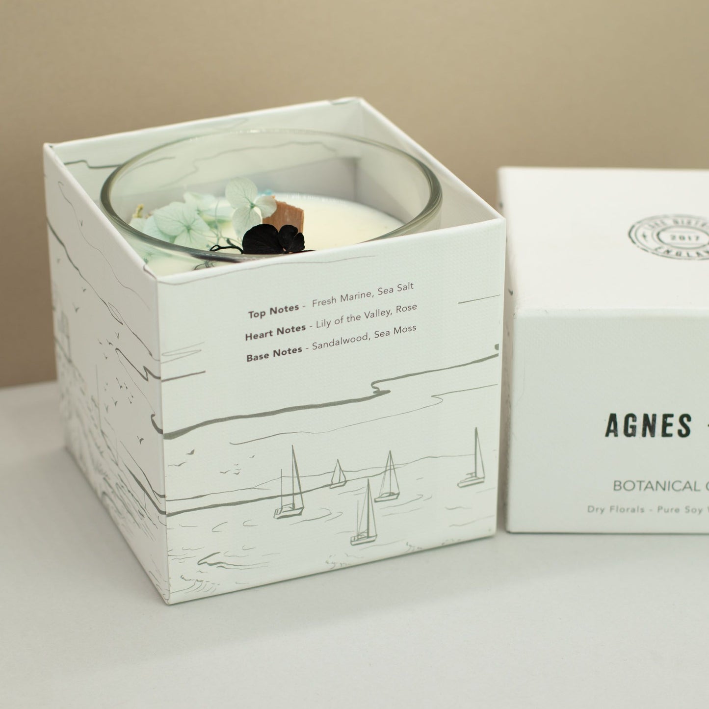Clear Mind Candle Botanical soy wax candle – Seasalt & Moss