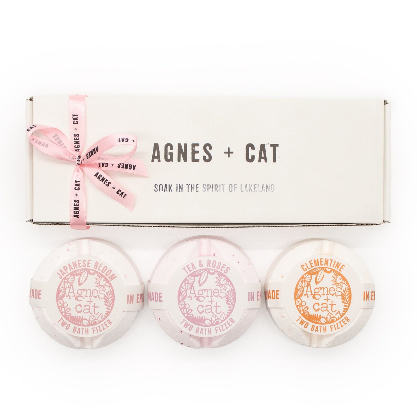 Bloom & Brighten Bath Fizzer Gift Set By Agnes + Cat