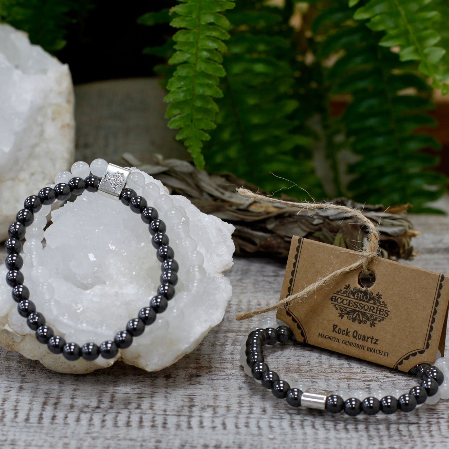 Clear Quartz Clarity & Energy Magnetic Gemstone Bracelet