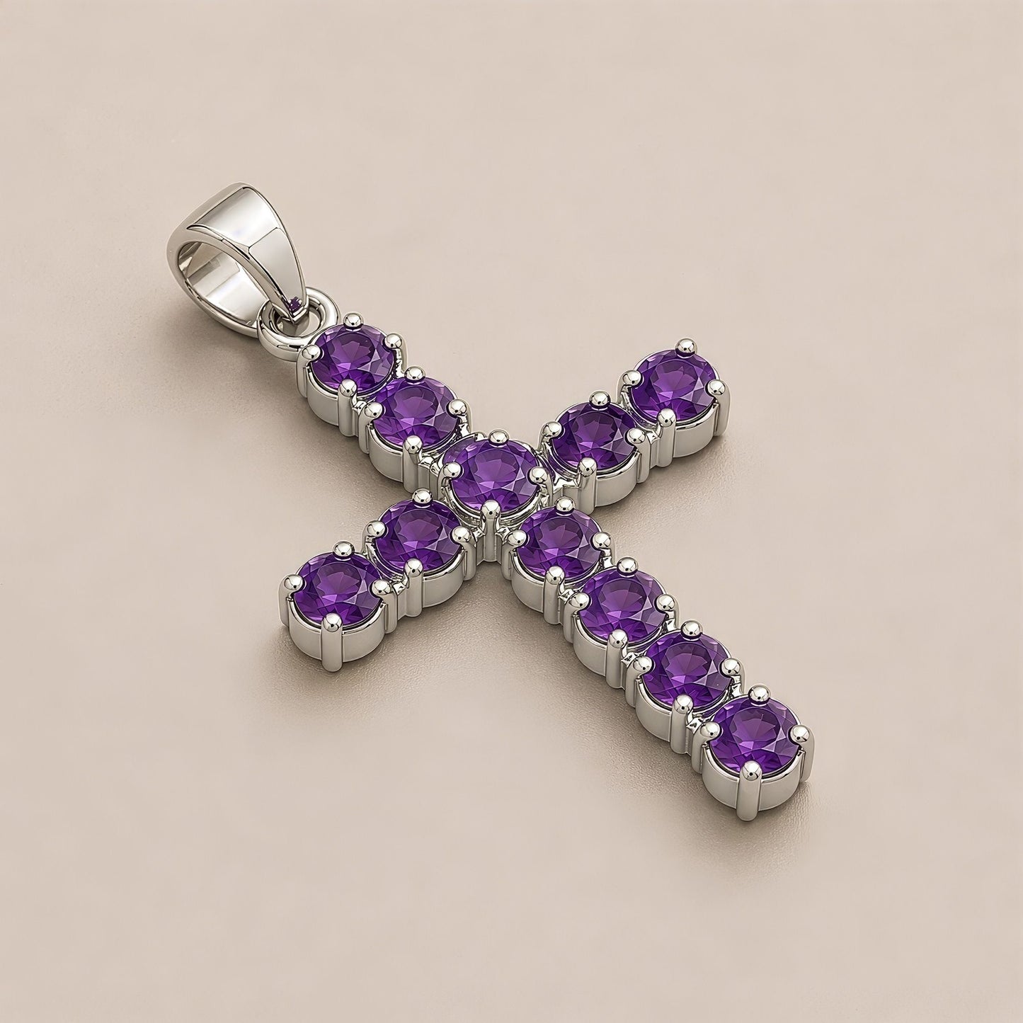 Inner Peace Amethyst Crucifix Pendant