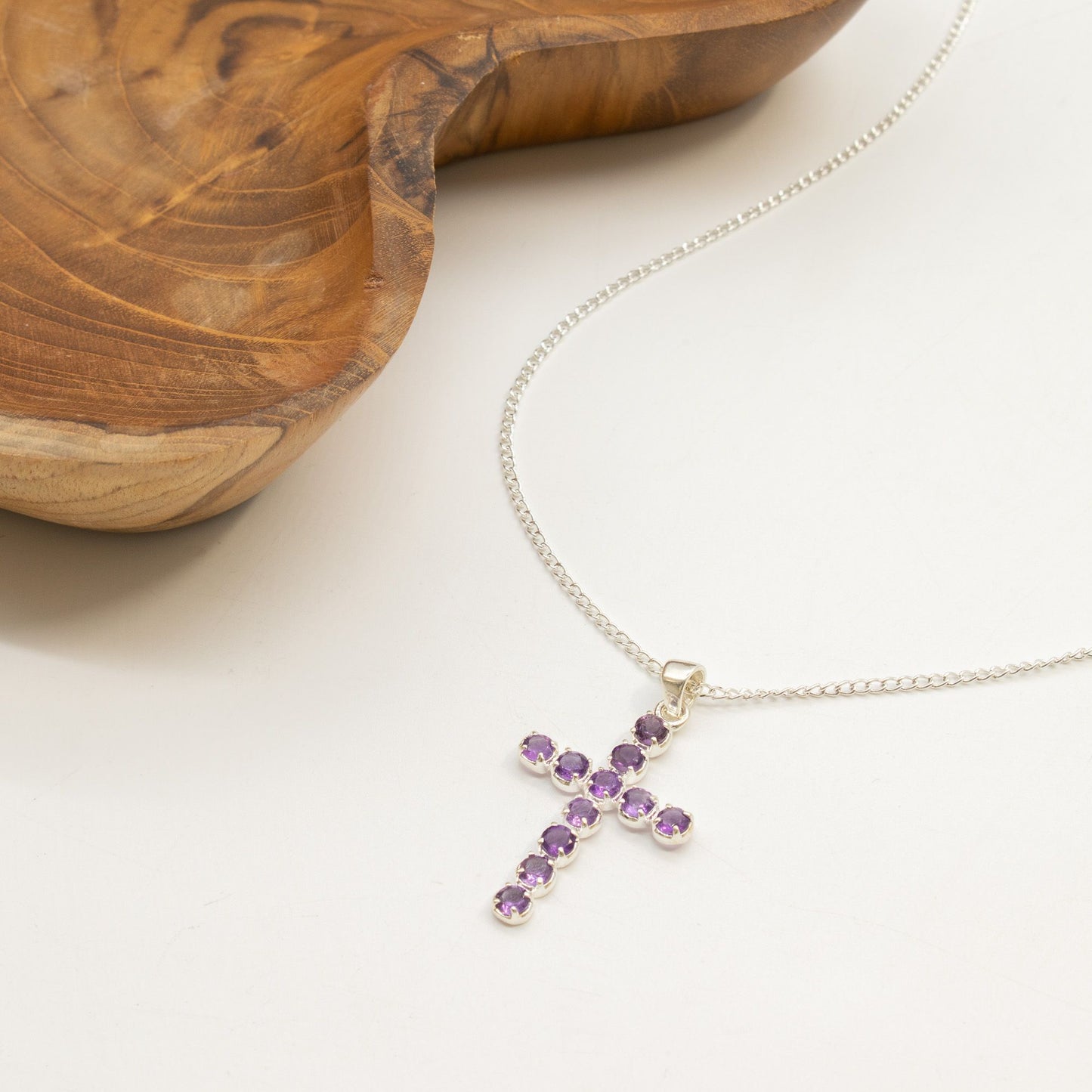 Inner Peace Amethyst Crucifix Pendant