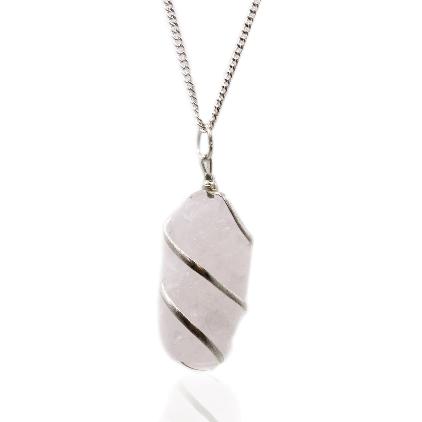 Rose Quartz Love & Healing Wrapped Gemstone Necklace