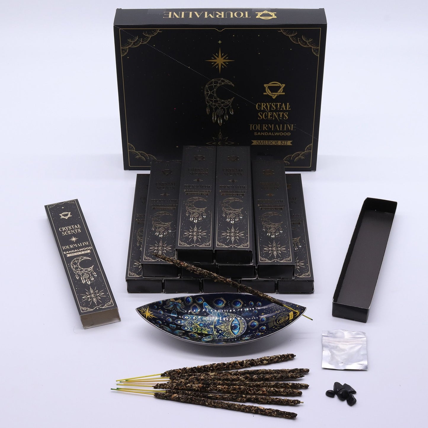 Tourmaline Crystal Scents Smudge Incense - Sandalwood